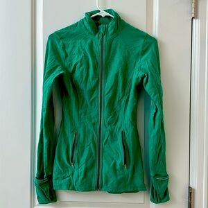Green Workout Zip Up